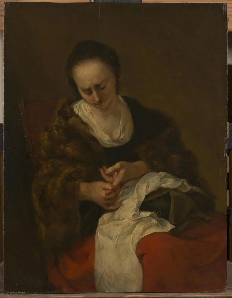 Seamstress, by Nicolaes Pieterszoon Berchem