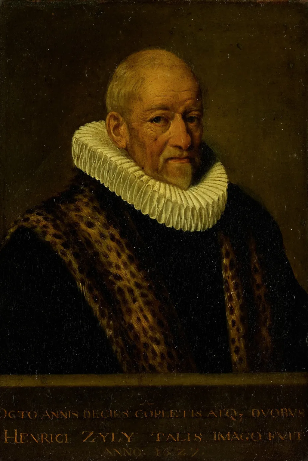 Portrait of Henricus van Zijl (1545-1627), by Nicolaes van Borculo, oil, 1627