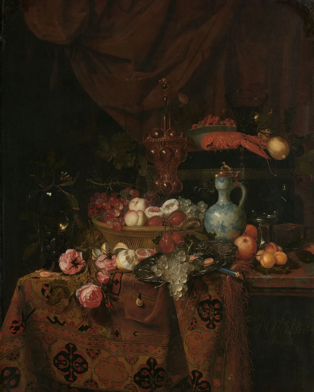 Still life, by Nicolaes van Gelder, oil, 1664