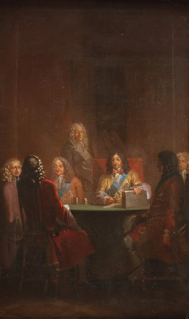 Christian V Presents Danish Law 1683, by Nicolai Abildgaard