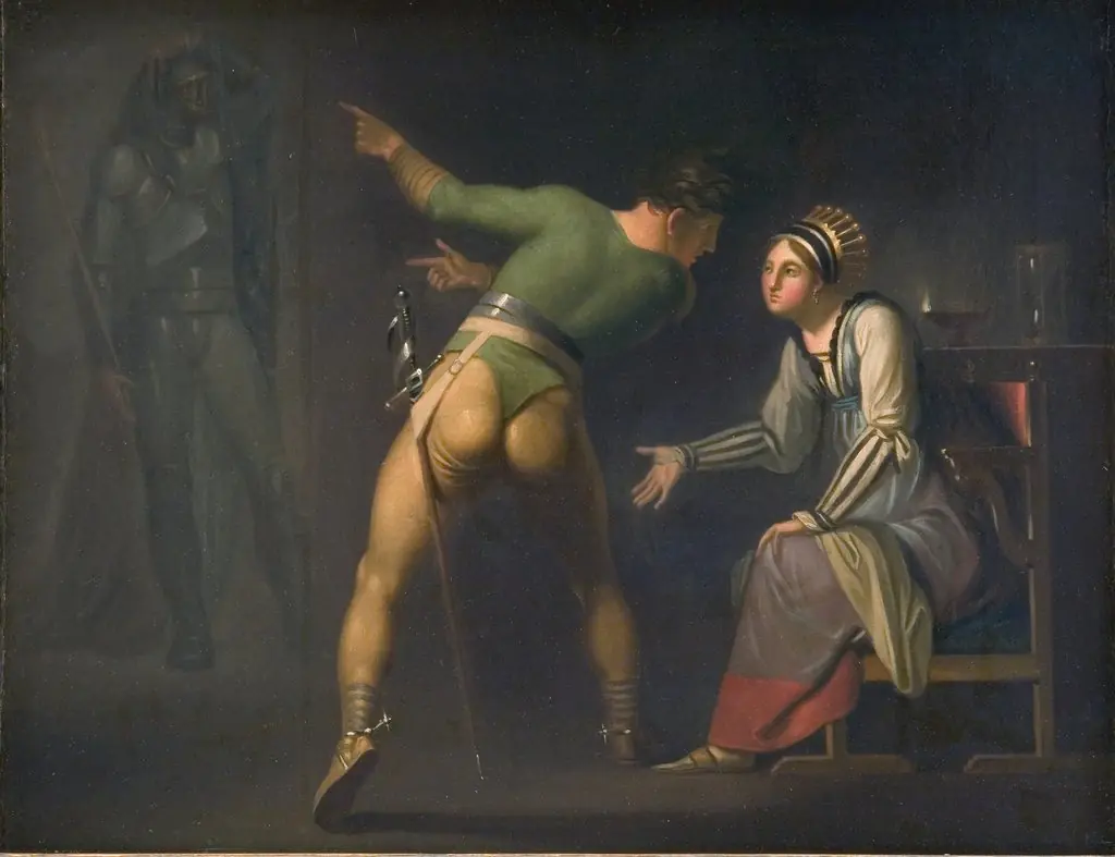 Hamlet and his Mother, by Nicolai Abildgaard