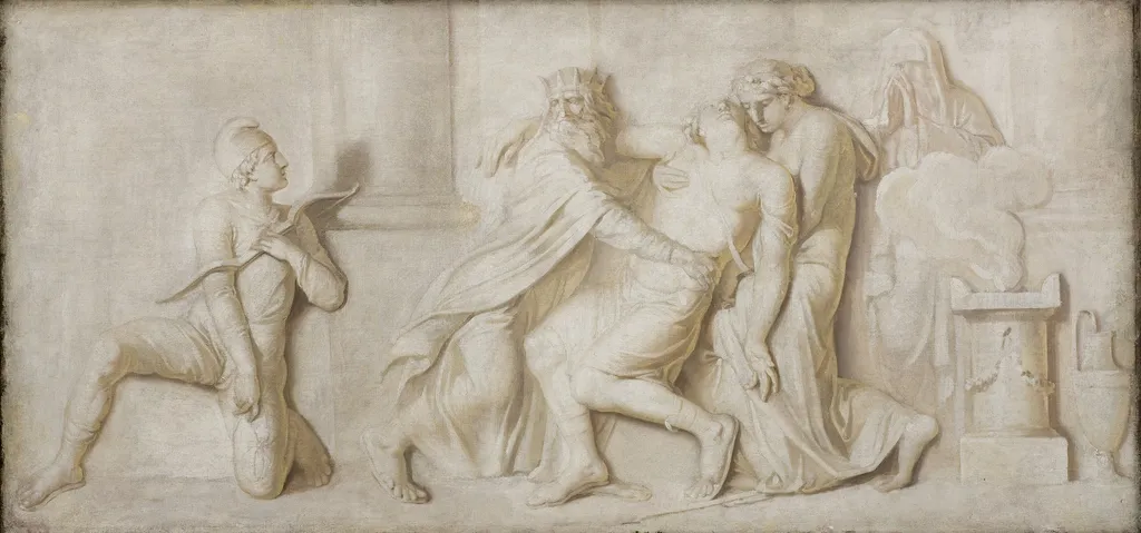 The Death of Achilles, by Nicolai Abildgaard, oil, 1798