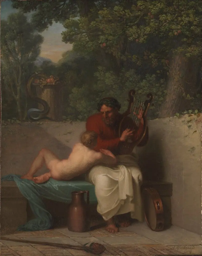 The Greek Poet Anacreon and Bathyll, by Nicolai Abildgaard