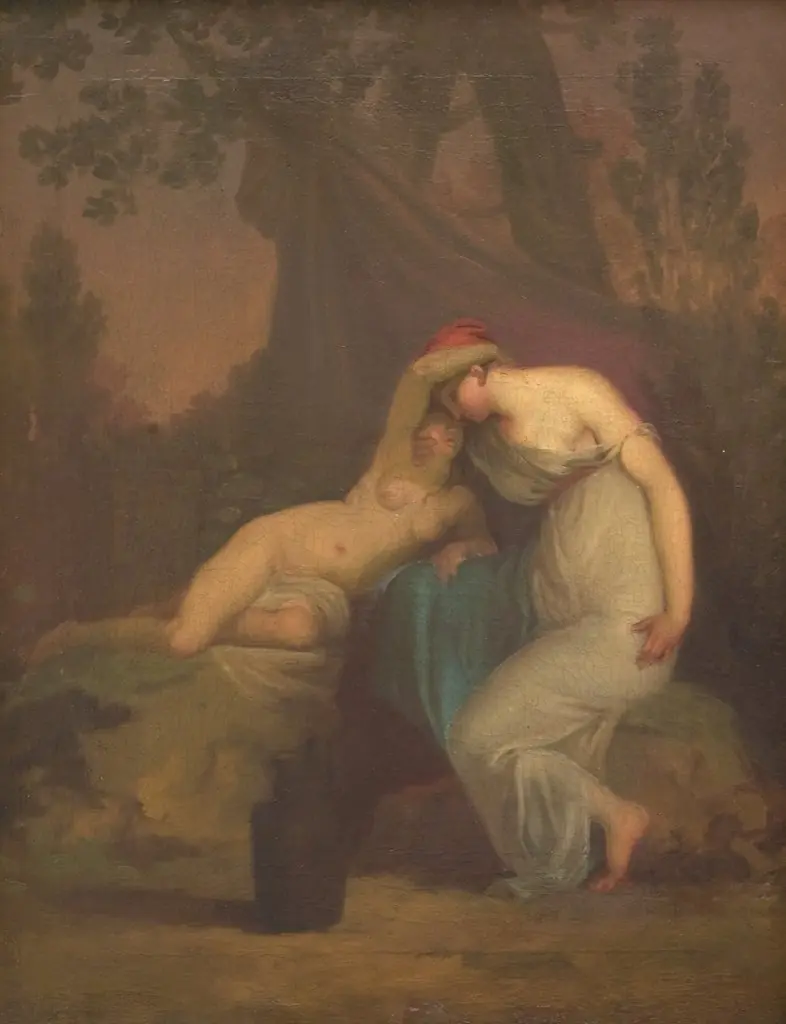 The Greek Poet Sappho and the Girl from Mytilene, by Nicolai Abildgaard