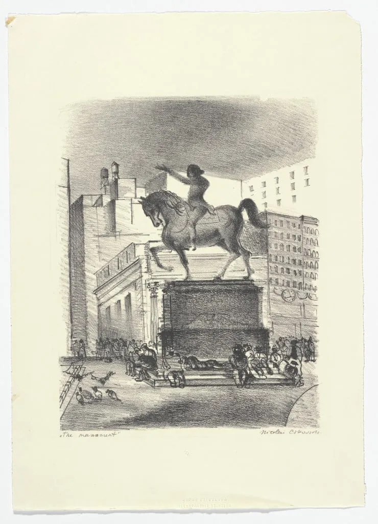 Untitled, by Nicolai Cikovsky, ink, 1932