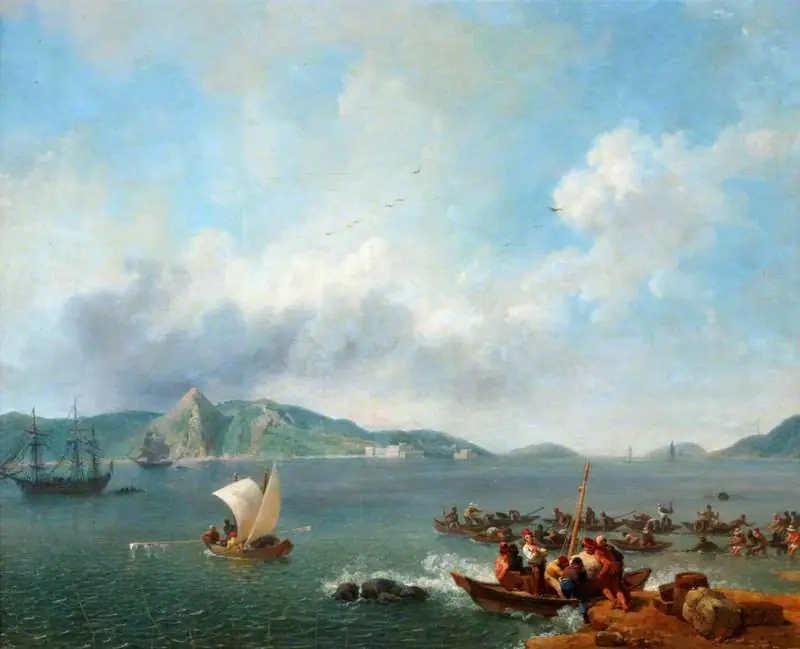 Coast Scene, Rio de Janeiro, by Nicolas-Antoine Taunay