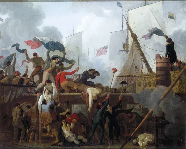 Héroïsme des marins du vaisseau Le Vengeur commandés par le capitaine Renaudin
