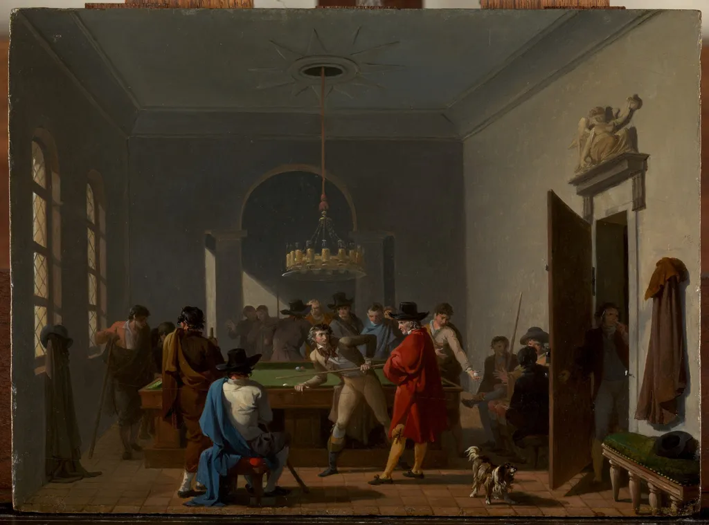 The Billiard Room, by Nicolas-Antoine Taunay, oil, 1802