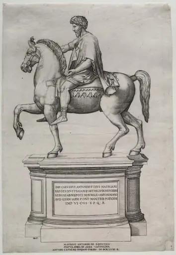 Equestrian Statue of Marcus Aurelius, by Nicolas Beatrizet