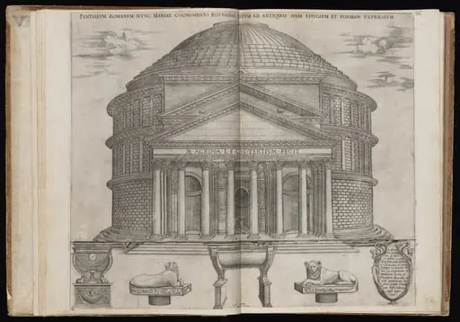Pantheum Romanum [The Roman Pantheon], by Nicolas Beatrizet