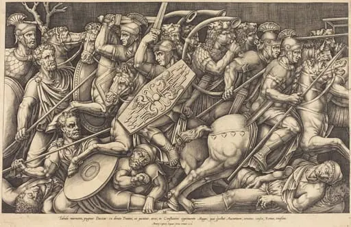 Roman Soldiers Fighting the Dacians, by Nicolas Beatrizet