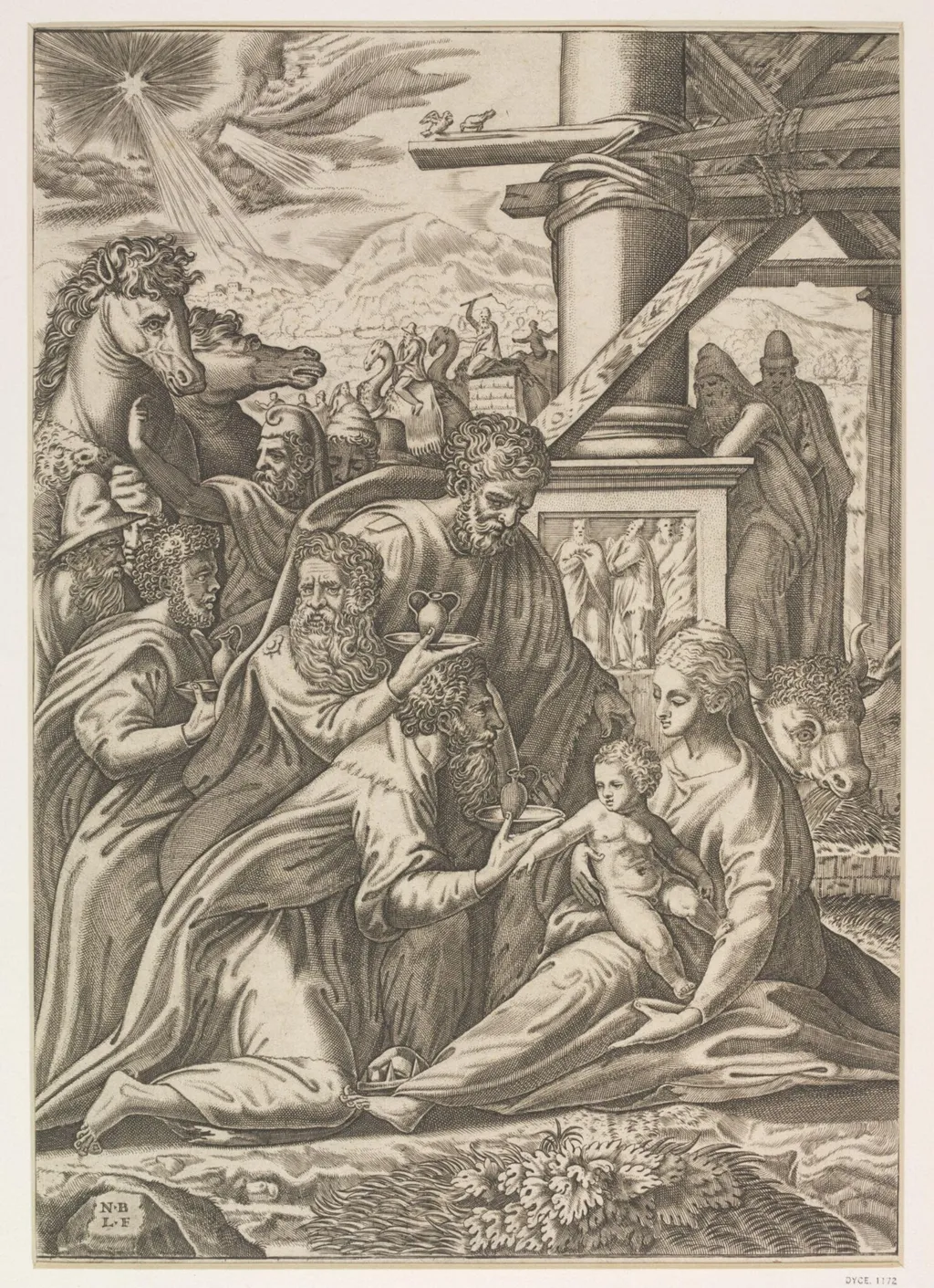 The Adoration of the Magi, by Nicolas Beatrizet, 1520