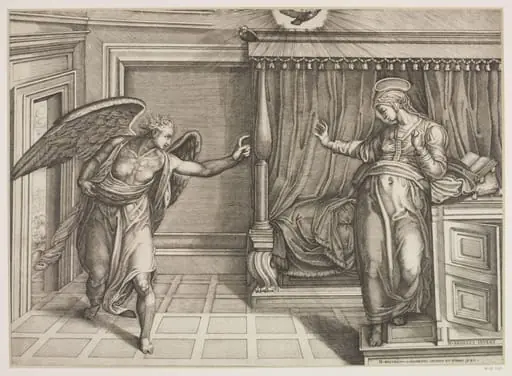 The Annunciation, by Nicolas Beatrizet