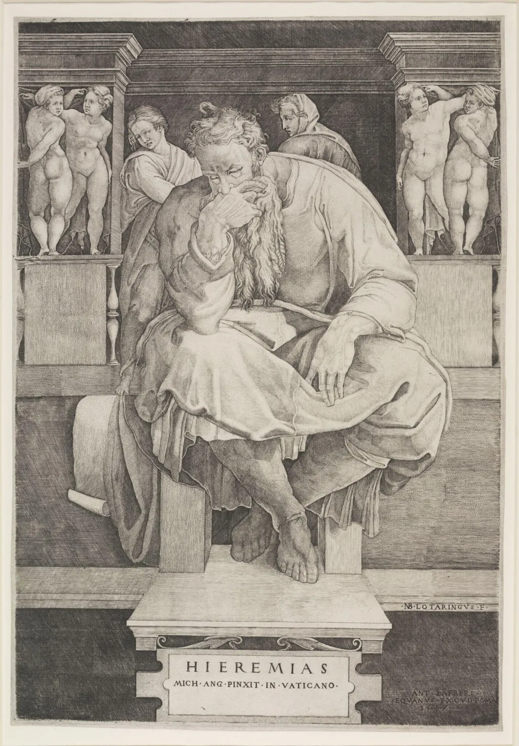 The Prophet Jeremiah, by Nicolas Beatrizet, 1520
