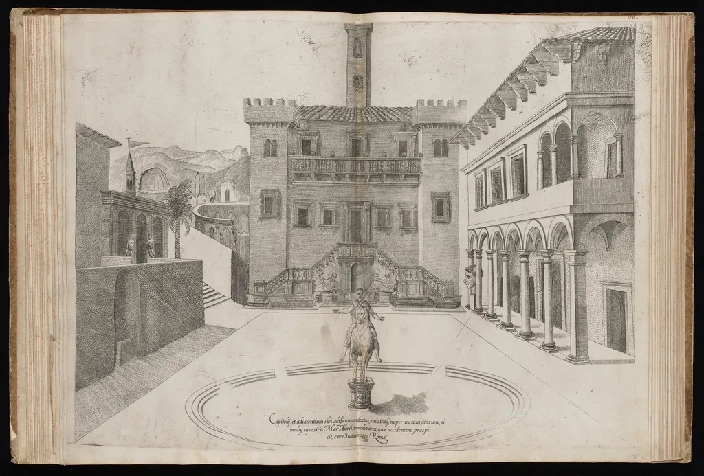 The Roman Capitol, by Nicolas Beatrizet, ink, 1560