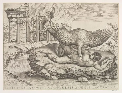 Tityus devoured by a Vulture, by Nicolas Beatrizet