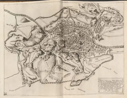 Topographical Map of Ancient Rome, by Nicolas Beatrizet