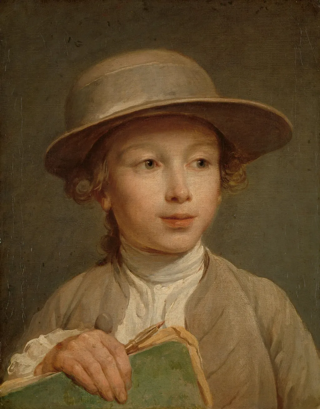 Boy with a Drawing Book, by Nicolas Bernard Lépicié, unspecified, 1772