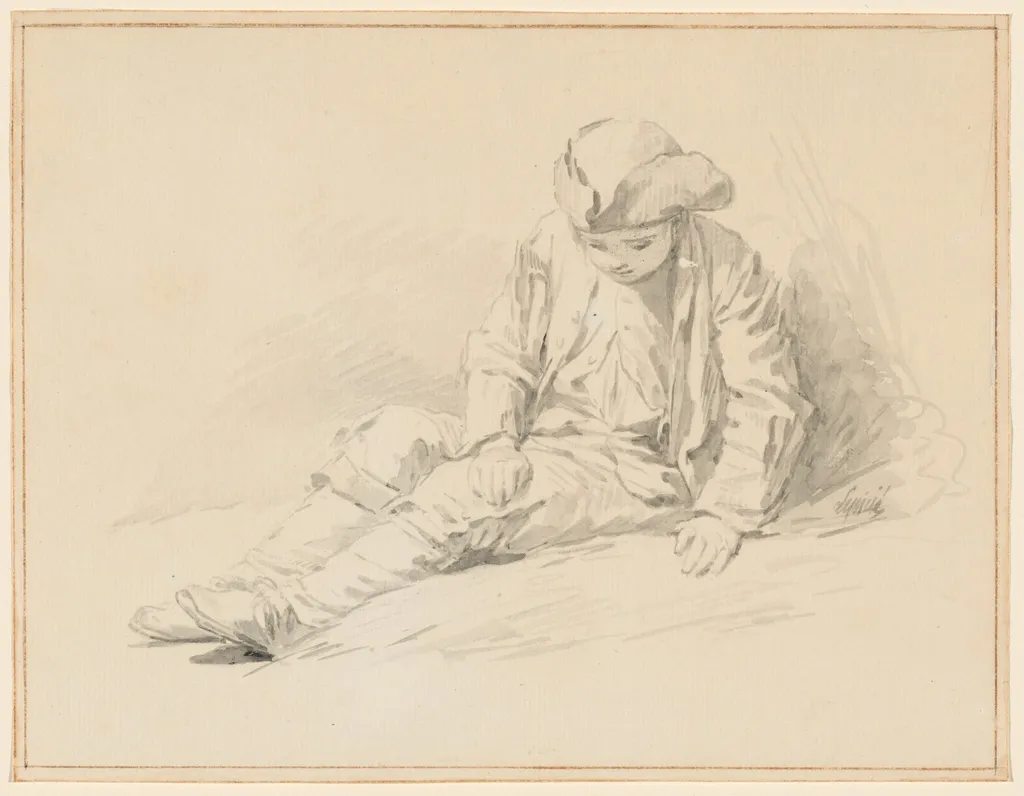 Seated Boy with Head Down, by Nicolas-Bernard Lépicié, 1772