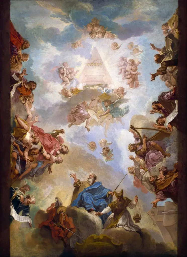 Prophets and Kings of the Old Testament Adoring the Name of Jehovah, by Nicolas Bertin