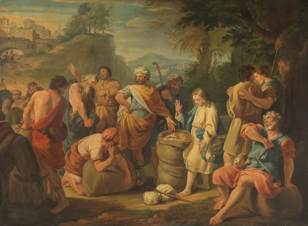 The Finding of the Money in Benjamin's Sack, by Nicolas Bertin, oil, 1711