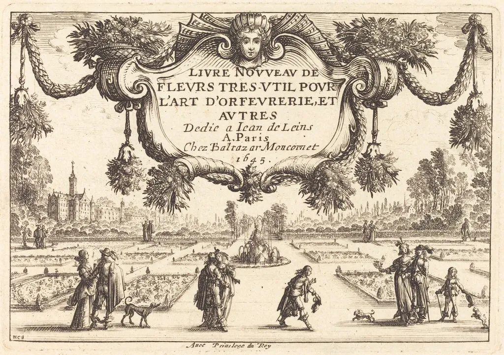 Title Page, by Nicolas Cochin, ink, 1645