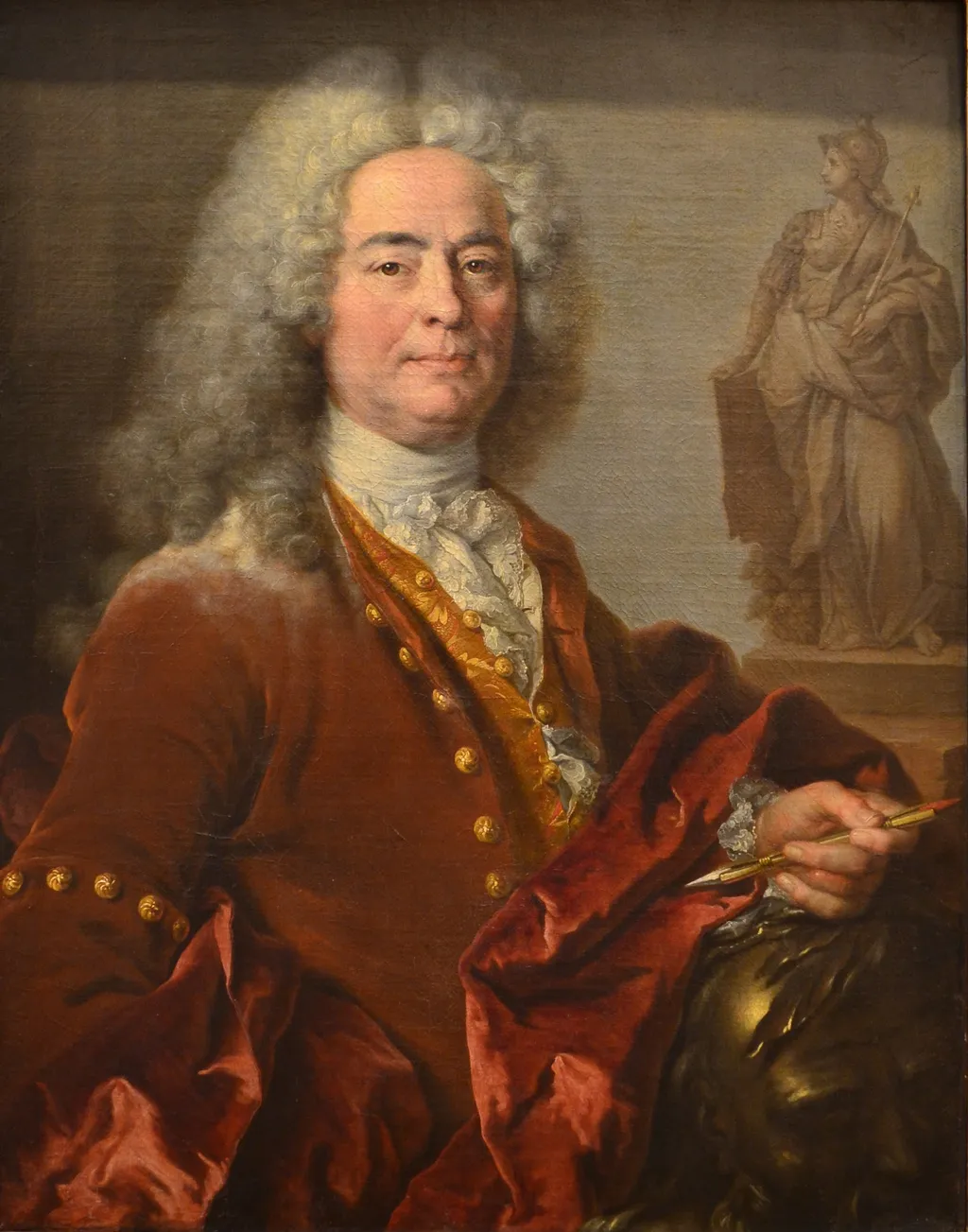 Portrait du sculpteur Jean Thierry, by Nicolas de Largillière, oil, 1730