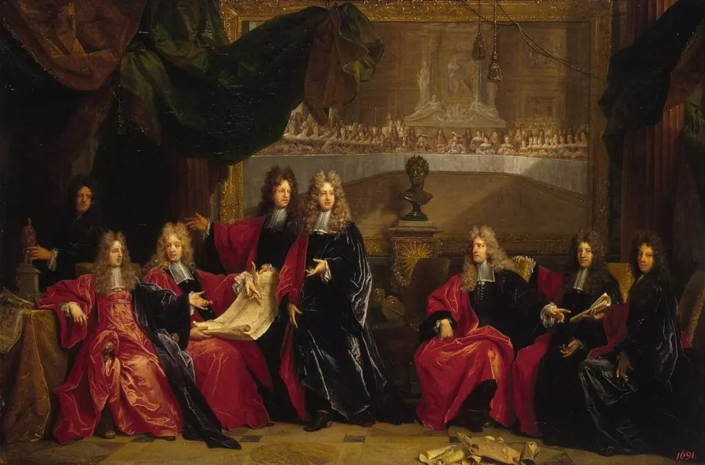 Provost and Municipal Magistrates of Paris Discussing the Celebration of Louis XIV's Dinner at the Hotel de Ville after his Recovery in 1687, by Nicolas de Largillière