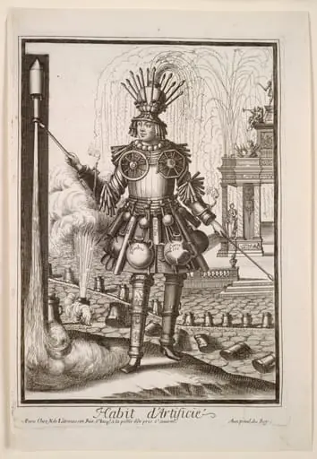Fanciful Costumes: Costume of the Fireworks Maker, by Nicolas de Larmessin II