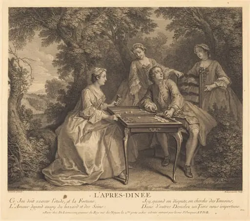 L'apres-diner, by Nicolas de Larmessin IV
