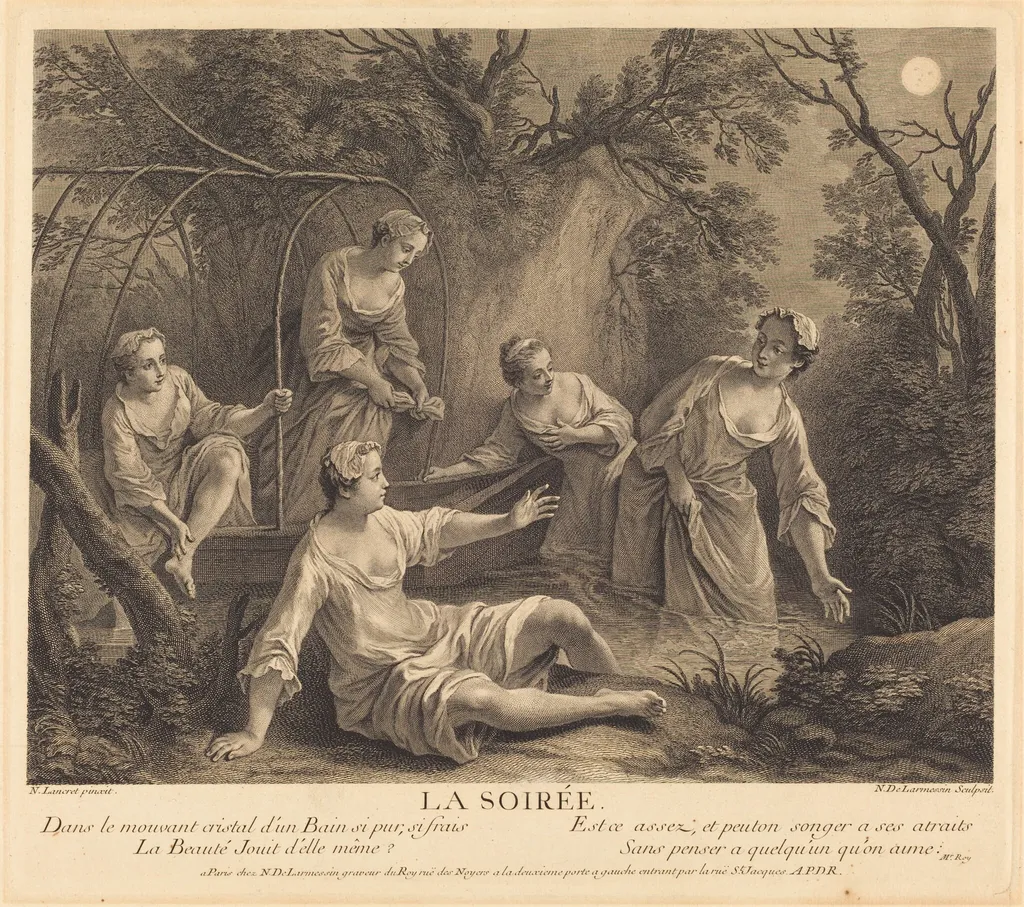 La soiree, by Nicolas de Larmessin IV, ink, 1741