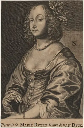Lady Mary Ruthven, Wife of A. Van Dyck, by Nicolas de Larmessin IV