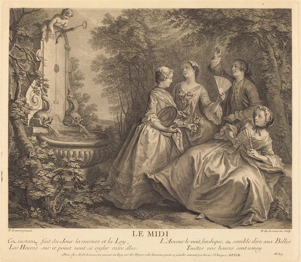 Le midi, by Nicolas de Larmessin IV, ink, 1741