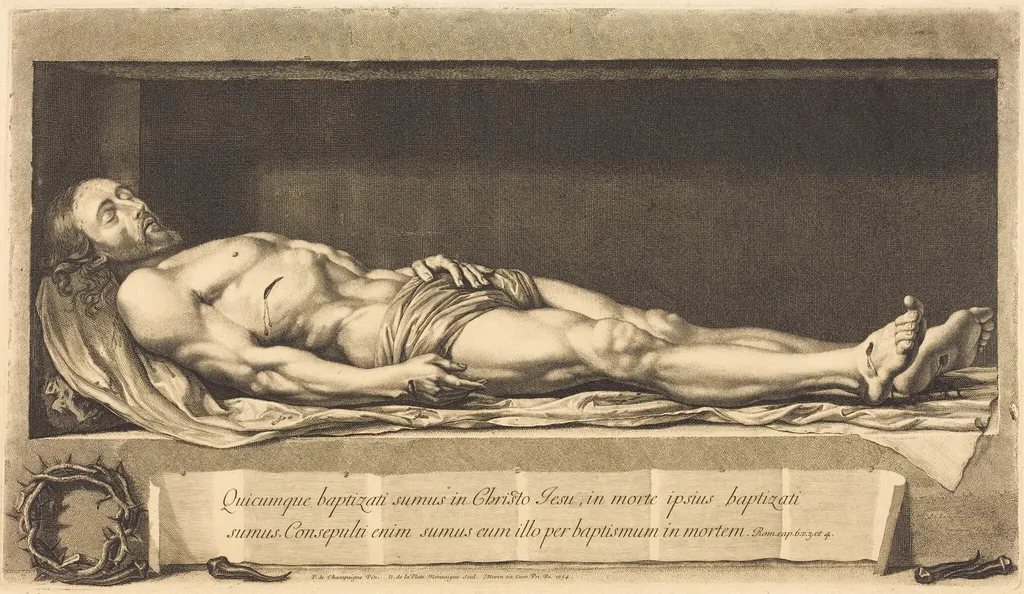 The Body of Christ, by Nicolas de Plattemontagne, ink, 1654