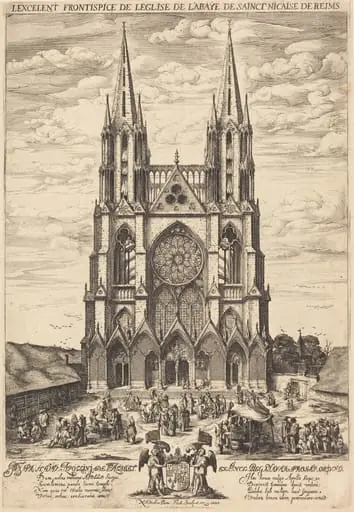 La facade de l'abbaye de S. Nicaise de Reims, by Nicolas de Son