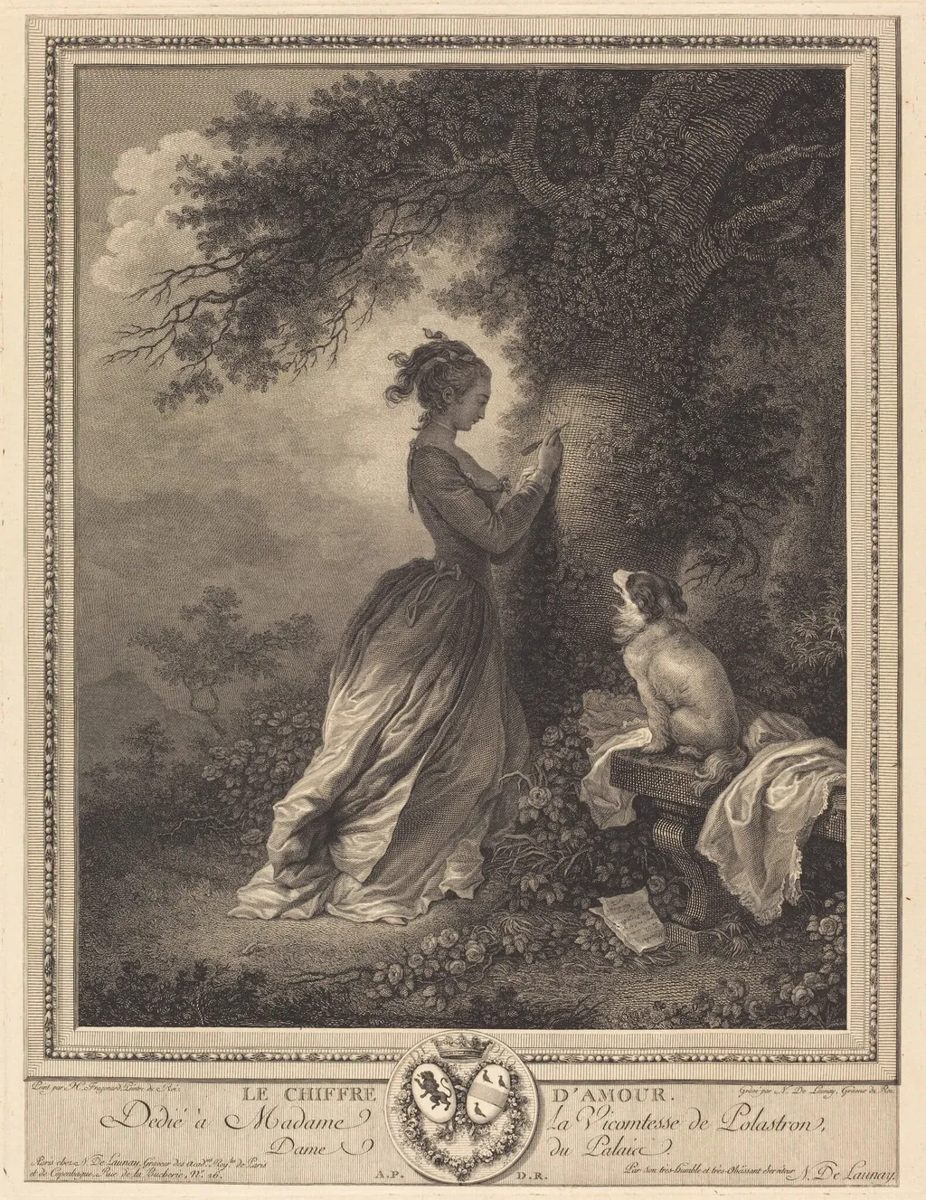 Le Chiffre d'amour, by Nicolas Delaunay, ink, 1786