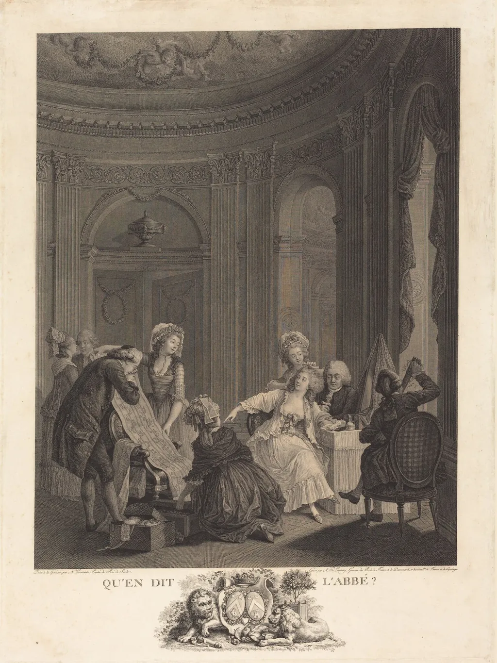 Qu'en dit l'Abbé?, by Nicolas Delaunay, ink, 1788