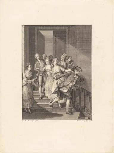 Saint-Preux sort de chez des femmes du monde, by Nicolas Delaunay