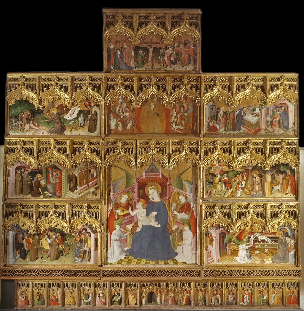 Altar Piece of the Lives of the Virgin and Saint Francis, by Nicolás Francés, unspecified, 1445