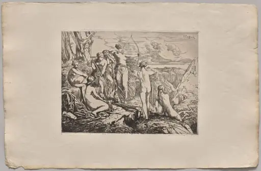 Diana and her Nymphs, by Nicolas-François Chifflart