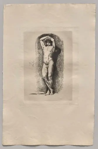 Male Académie, by Nicolas-François Chifflart