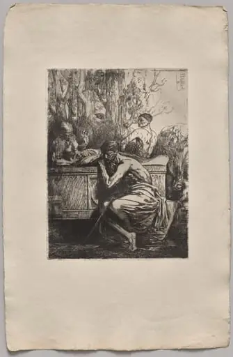 Meditation, by Nicolas-François Chifflart