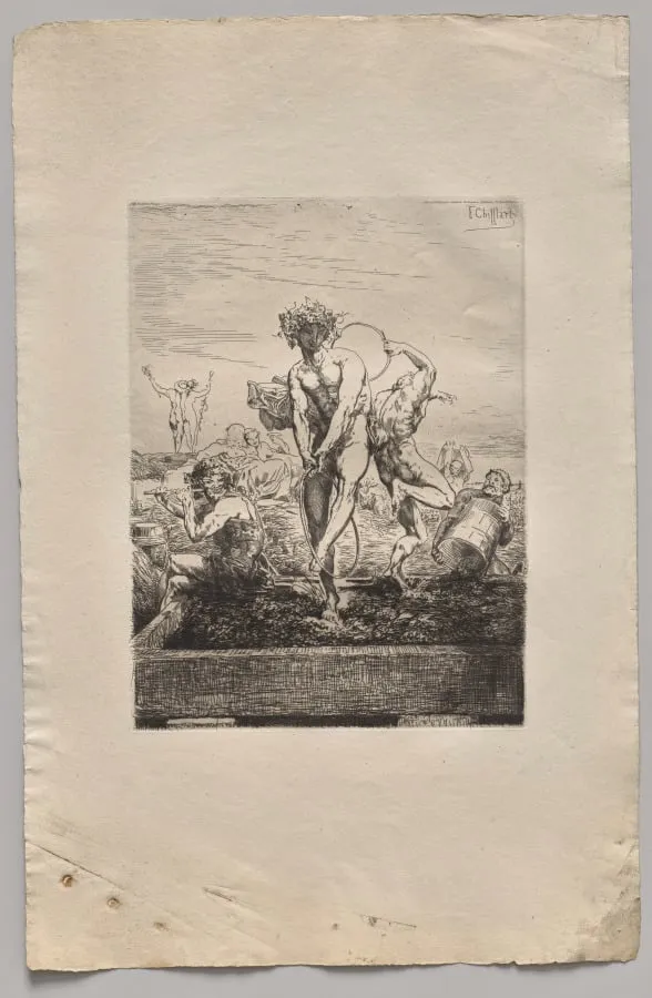 The Harvests, by Nicolas-François Chifflart, 1865