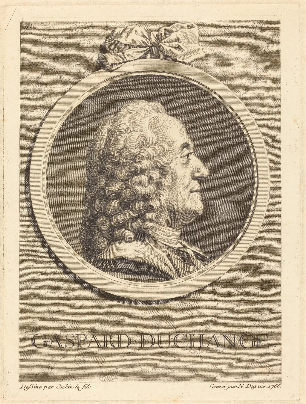 Gaspard Duchange, by Nicolas-Gabriel Dupuis, ink, 1755