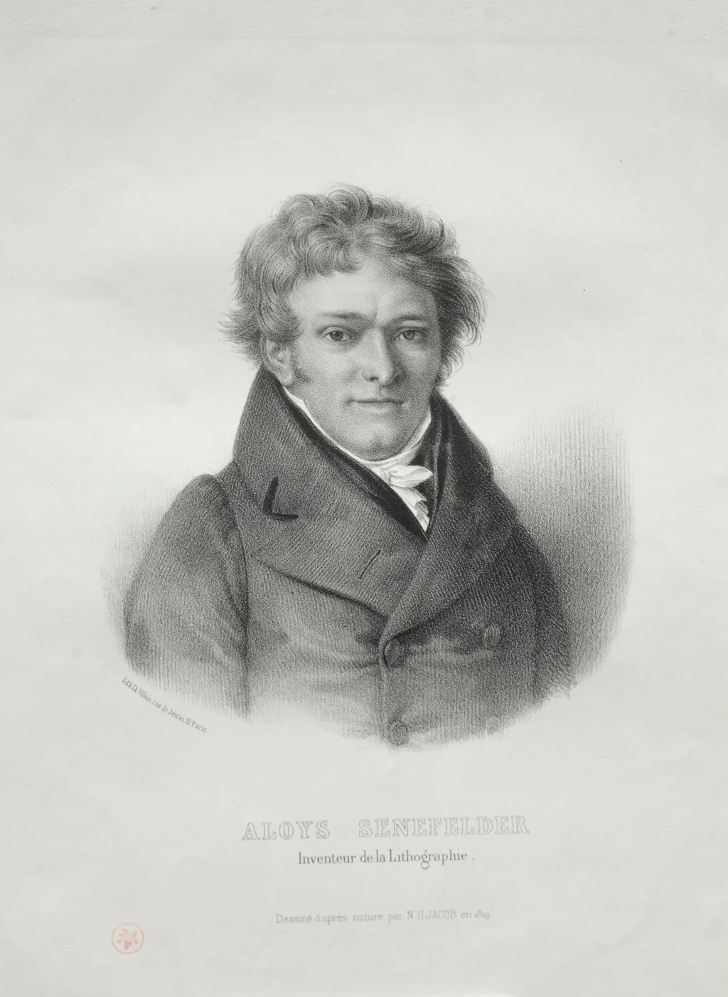 Aloys Senefelder, by Nicolas-Henri Jacob, 1819