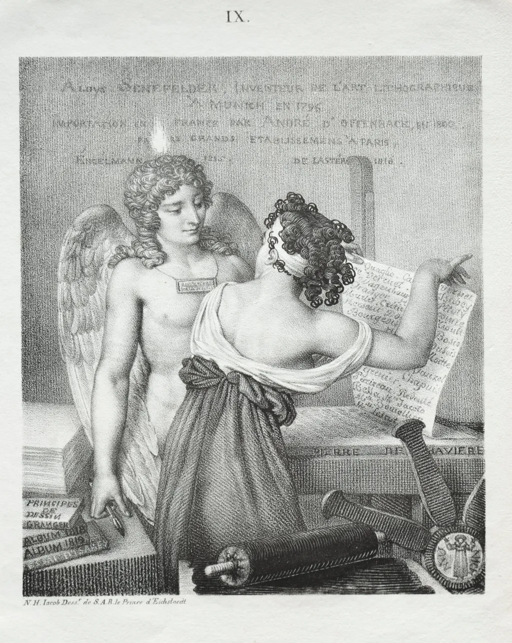 The Genius of Lithography, by Nicolas-Henri Jacob, 1819
