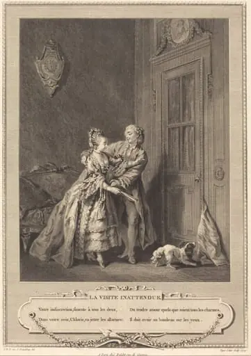 La visite inattendue, by Nicolas Joseph Voyez