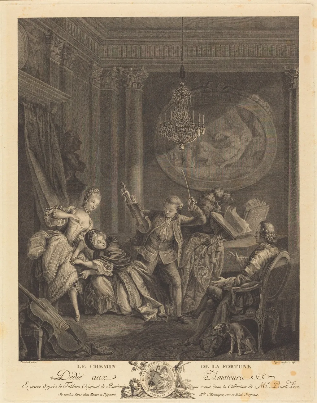 Le chemin de la fortune, by Nicolas Joseph Voyez, ink, 1778