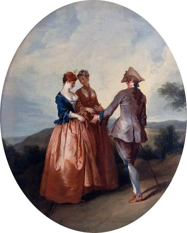 Cavalier and Two Ladies, by Nicolas Lancret