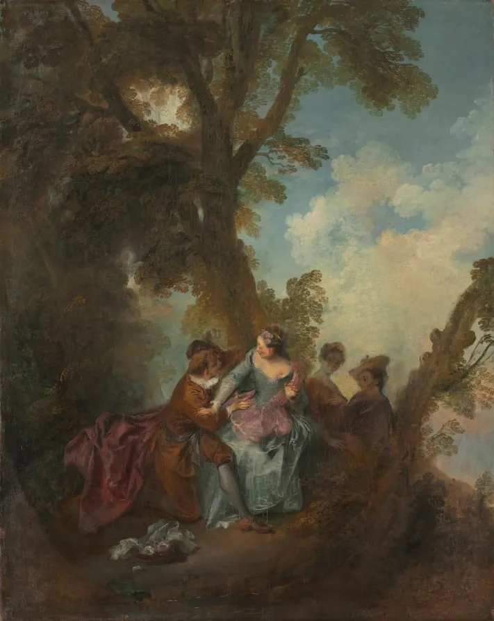 Declaration of Love, by Nicolas Lancret, unspecified, 1720